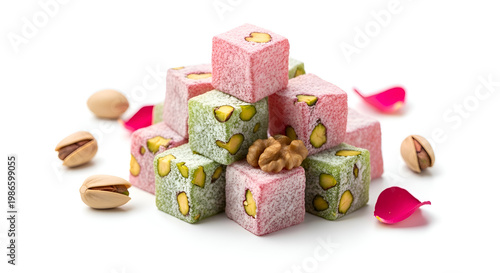 Traditional Turkish Delight Dessert Sweets.