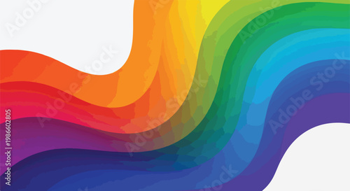 A colorful, wavy pattern with rainbow hues