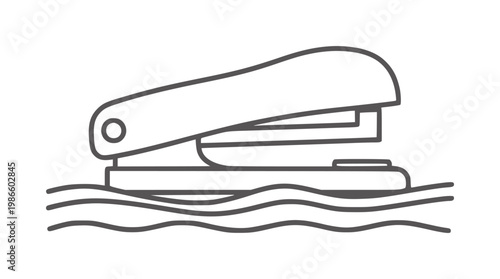 Stapler wavy lines office stationery tool equipment