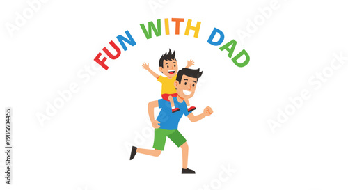 Father And Son Having Fun Together