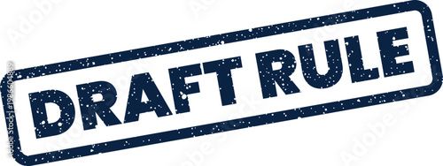 Fotografie Provisional rule or guideline status depicted with a textured stamp effect, idea