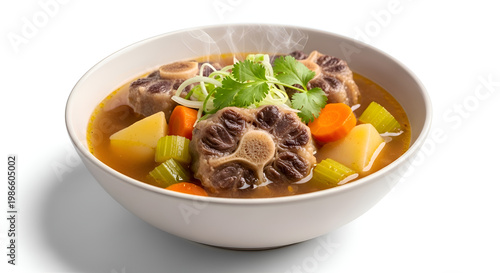Hearty bowl of oxtail stew soup.