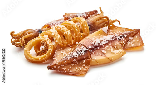Crispy Bacon and Onion Rings Food.