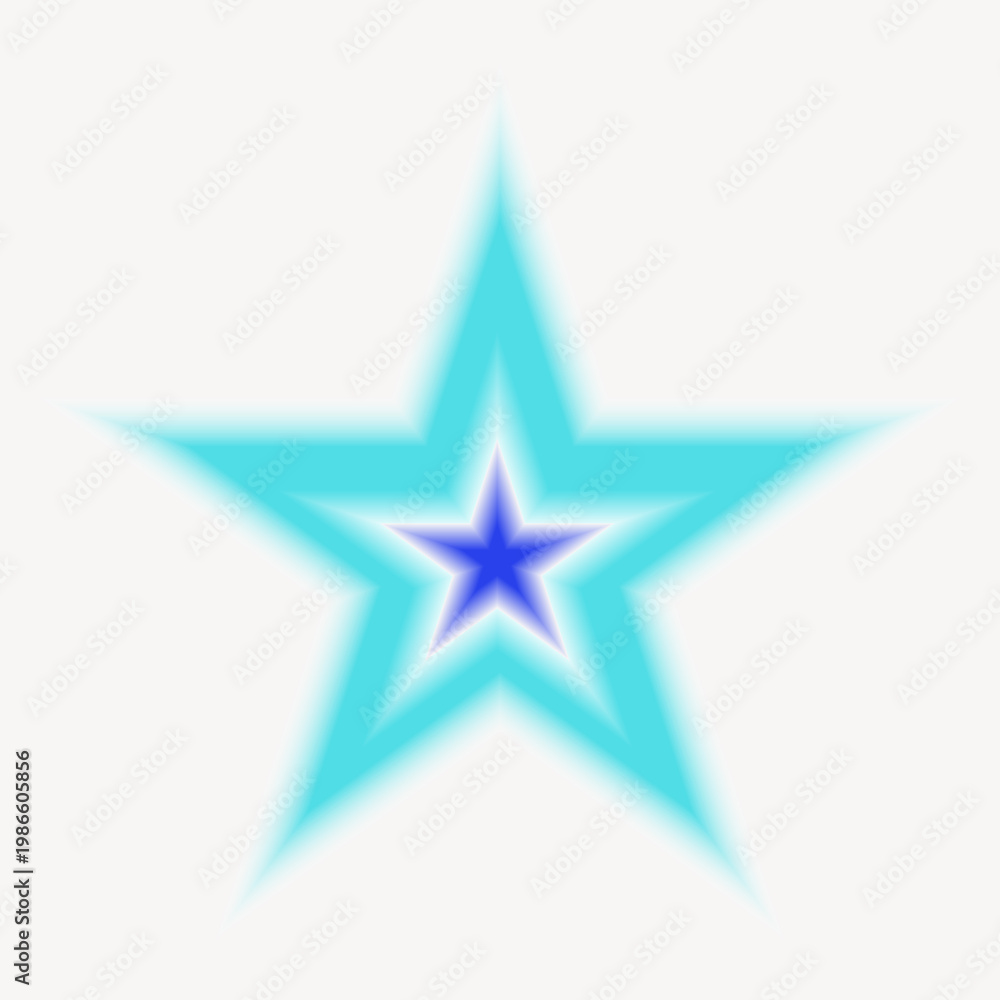 Obraz premium Vibrant layered star illustration
