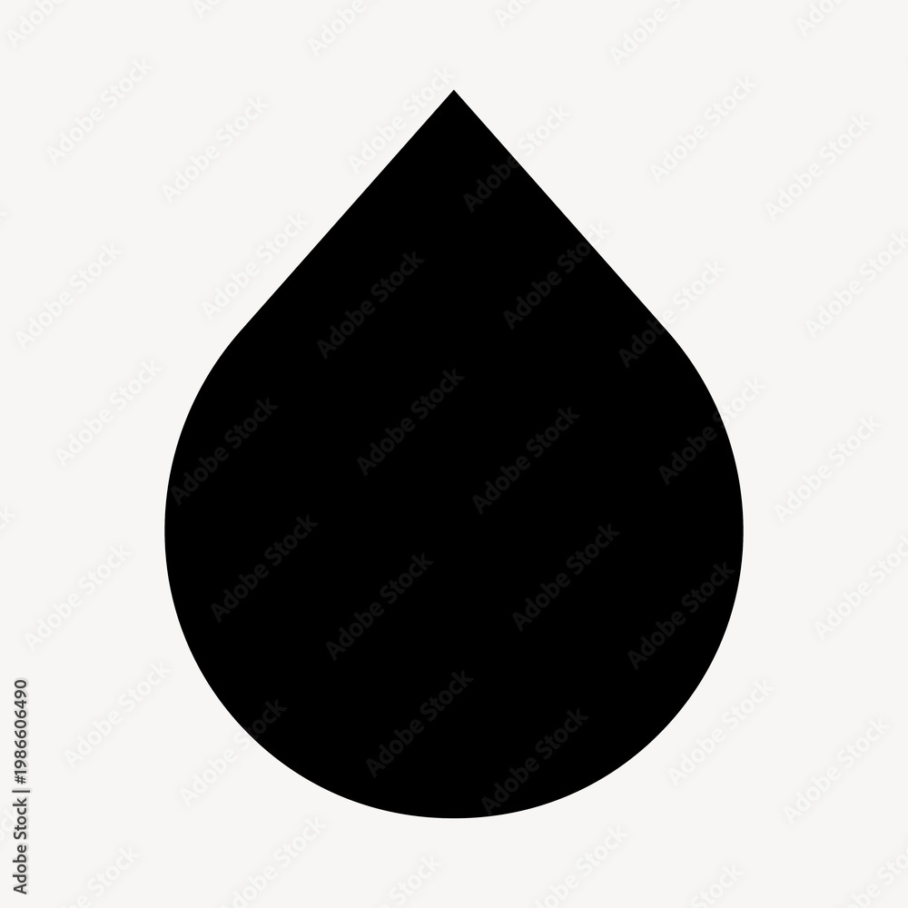 Fototapeta premium Minimal black droplet shape