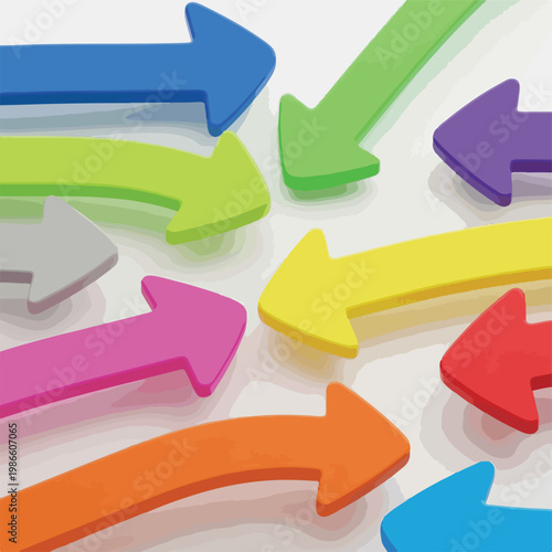 A group of colorful arrows