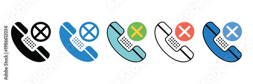 Digital detox multiple icon set, smartphone restriction