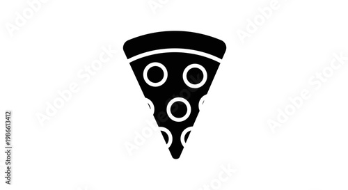 Slice of pizza icon food.