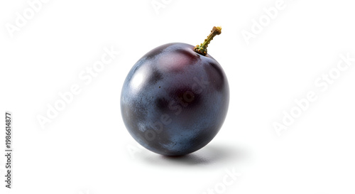 Fresh plum on white background.