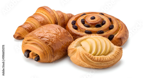 Assorted freshly baked sweet pastries.