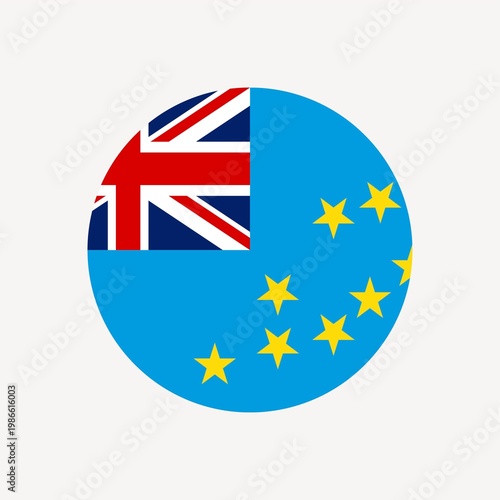 Free Download Tuvalu flag circle illustration isolated element - GFXLoad
