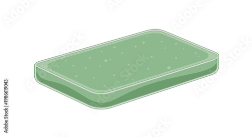 Green Matcha Tea Powder Texture, Top View Isolated on White