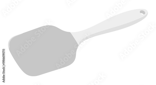 Gray Rubber Spatula for Baking and Cooking, Kitchen Utensil
