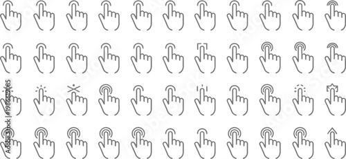 Hand gesture icons, thumb up symbols, vector graphics, hand signs, approval icons
