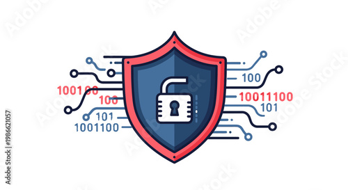 Shield with lock and circuit board.