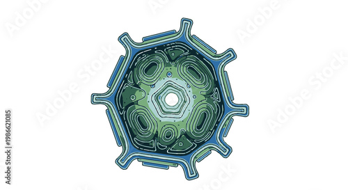 Hexagonal Cellular Structure Abstract Illustration