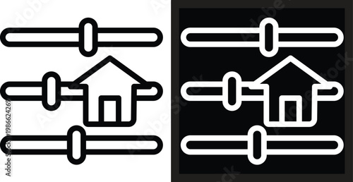 filter Two-tone version in black and white background