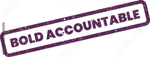 Bold Accountable word on a textured stamp representing responsibility and moral obligation