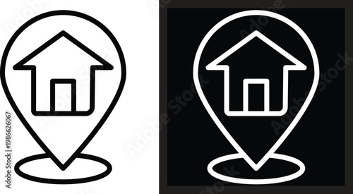 visit Two-tone version in black and white background