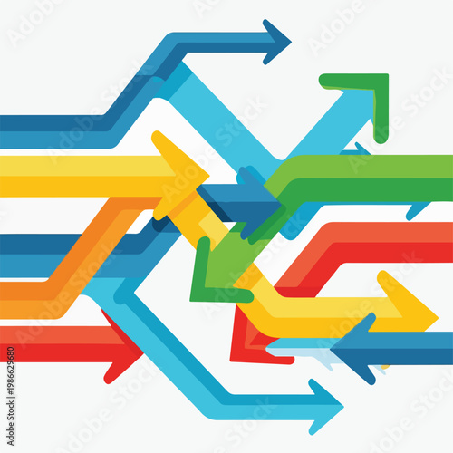 Colorful arrows on white (2)