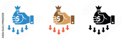 Liability multiple style icons set design, legal responsibility and risk management symbols, insurance and compliance concept vector illustration.