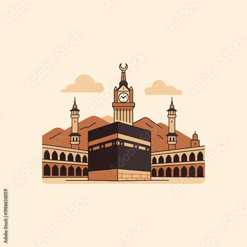 Makkah Illustration Design