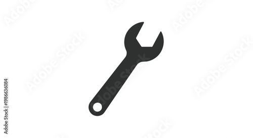 Adjustable Wrench Tool Isolated on White Background