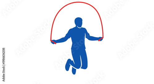 Active Person Jumping Rope Outdoors for Fitness and Exercise
