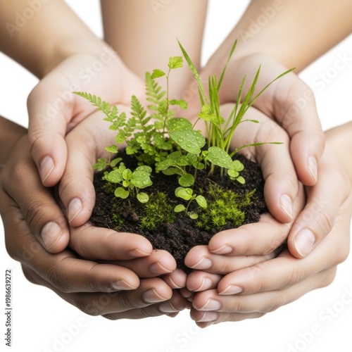 Young Hands Holding Fresh Plant Seeds in Soil