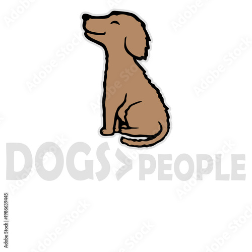 Dogs Over People – the ultimate quote for every dog lover who prefers paws over people. Honest, funny and relatable for introverts and antisocial souls who would always choose their dog first.