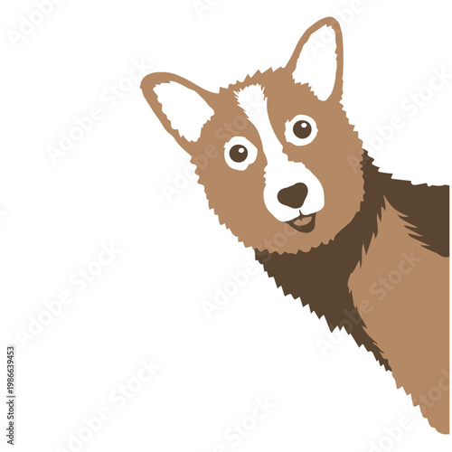 The Corgi Peekaboo – the ultimate illustration for every dog lover who knows this exact curious stare. Cute, mischievous, and relatable for anyone whose dog must be in on everything you do.