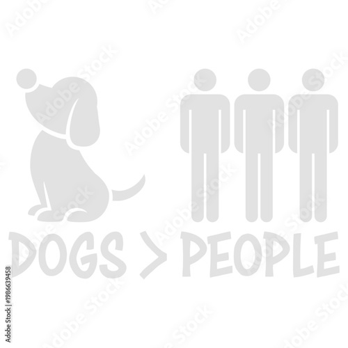 Dogs Over People – the ultimate quote for every dog lover who prefers paws over people. Honest, funny and relatable for introverts and antisocial souls who would always choose their dog first.