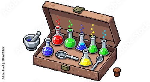 Vintage Alchemists Portable Laboratory Kit.