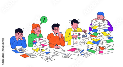 Team Overwhelmed by Excessive Paperwork and Data Analysis.