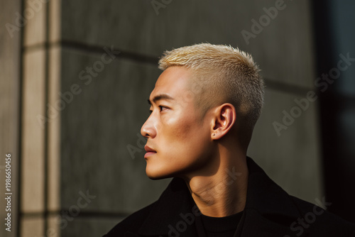 blonde buzz cut