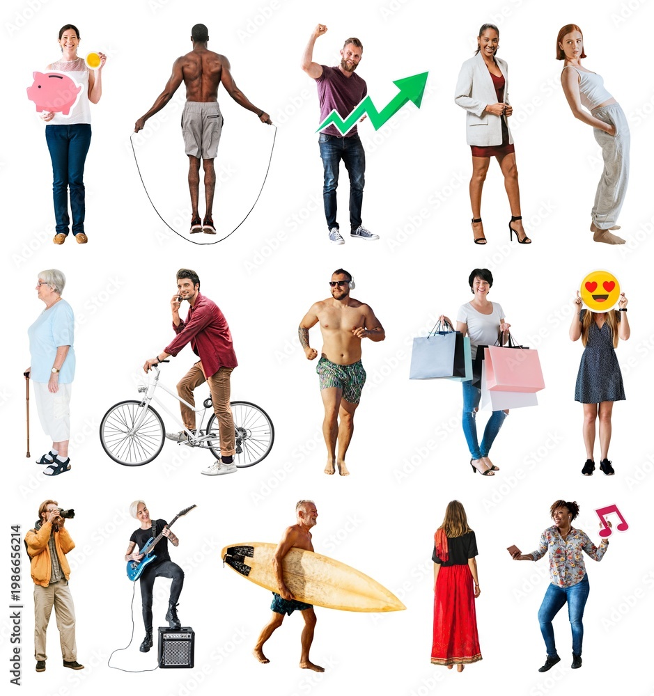 Fototapeta premium Diverse people expressing individuality