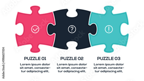 Next Level Infographics infographic with 3 steps, options, parts or processes. Template for web 