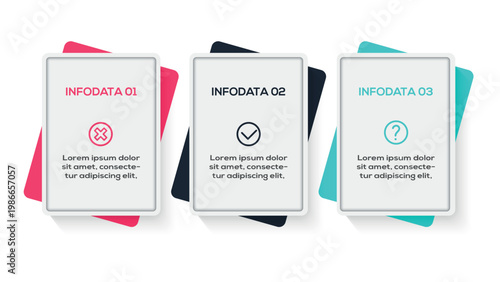 Next Level Infographics infographic with 3 steps, options, parts or processes. Template for web 