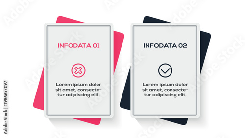 Next Level Infographics infographic with 2 steps, options, parts or processes. Template for web 
