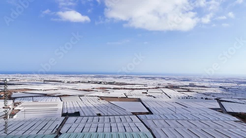 greenhouse field plastic sea summer agriculture business industry travel industrial blue sky management pattern architecture building farming production - Andalusia, Spain - 2025