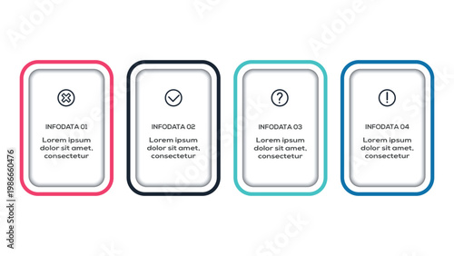 Business Timeline infographic with 4 steps, options, parts or processes. Template for web 
