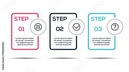 Business Timeline infographic with 3 steps, options, parts or processes. Template for web 