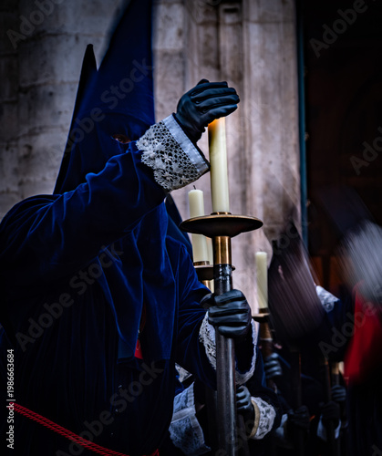 Semana Santa Valladolid, desfiles procesionales de manifestación religiosa católica en Valladolid España. celebración de la Semana Santa en España actos religiosos que recuerdan la muerte y resurrecci