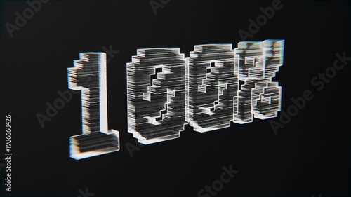 3d percentage timer ticker animation, on solid colour background