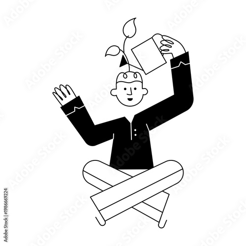 A sketchy style illustration representing personal growth
