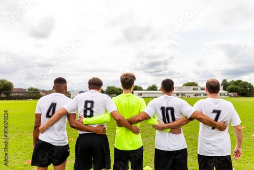 фотографія Team unity on soccer field