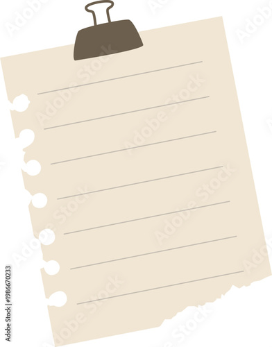 Ripped Notebook Papper Illustration