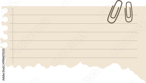 Ripped Notebook Papper Illustration