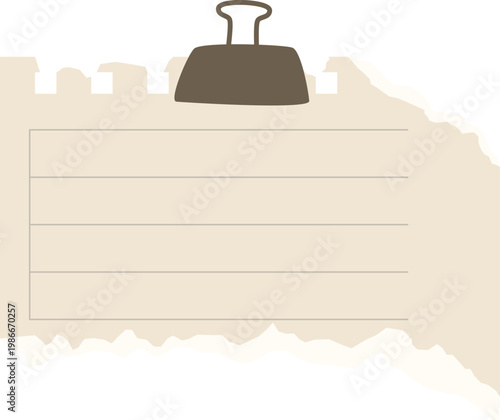 Ripped Notebook Papper Illustration