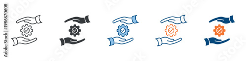 Technical Support Icon Set Multiple Style Collection